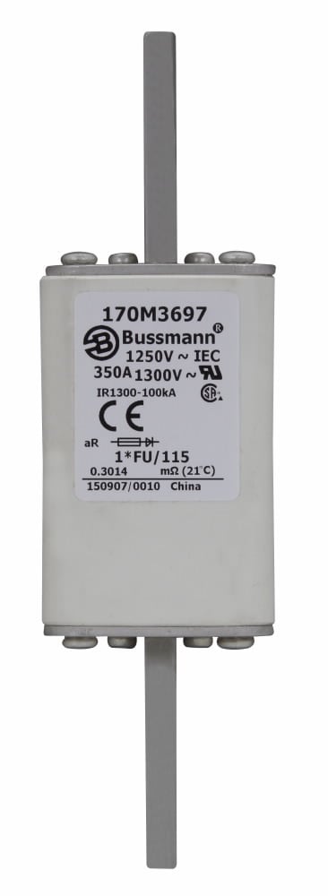 Fuse-link, high speed, 350 A, AC 1250 V, compact size 1, 45 x 45 x 156 mm, aR, IEC, UL