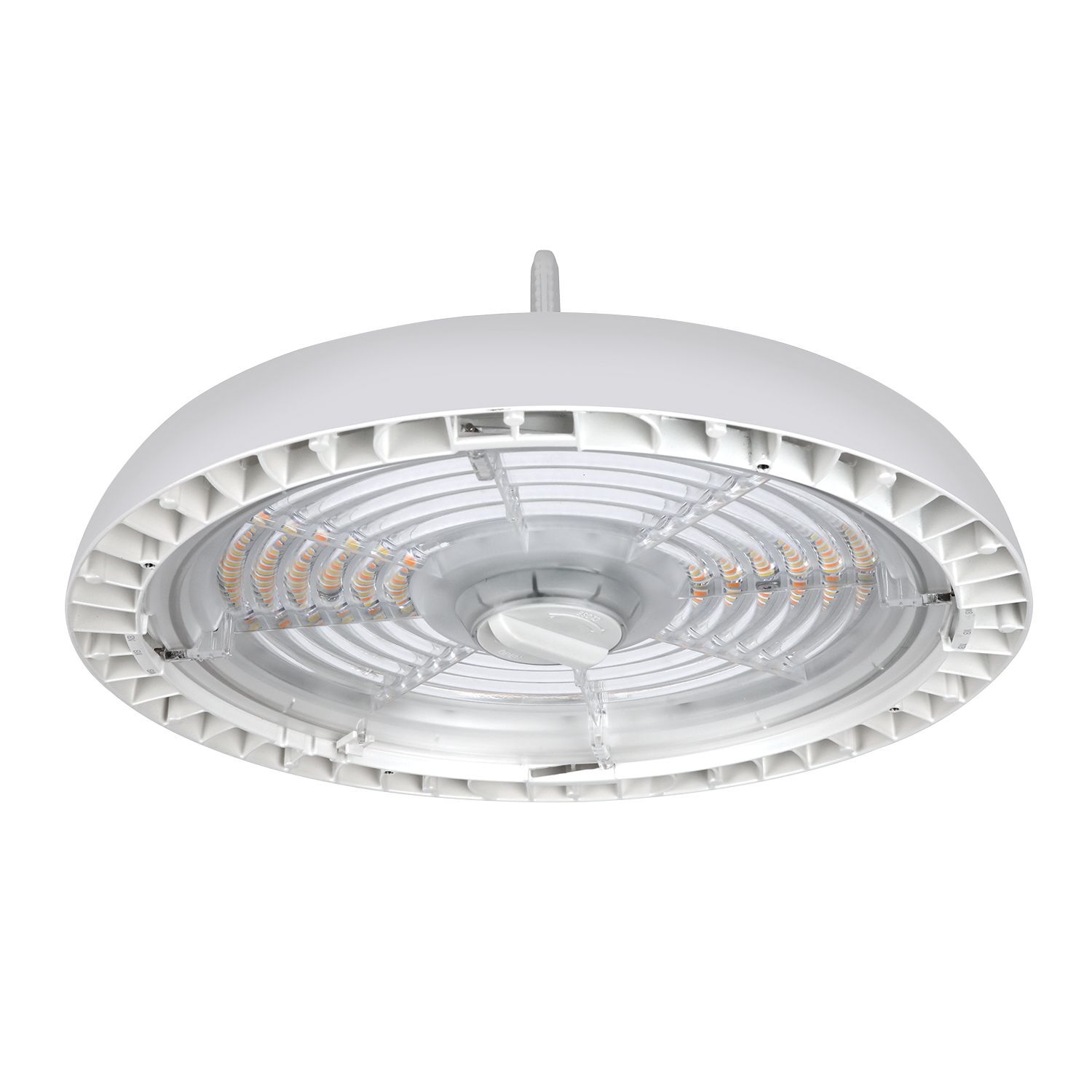 LED Round High Bay Surface/Pendant Mount, 5 Color Selectable CCT 3000/3500/4000/5000/6500K, Selectable Lumen/Power, 120-347V, 390W