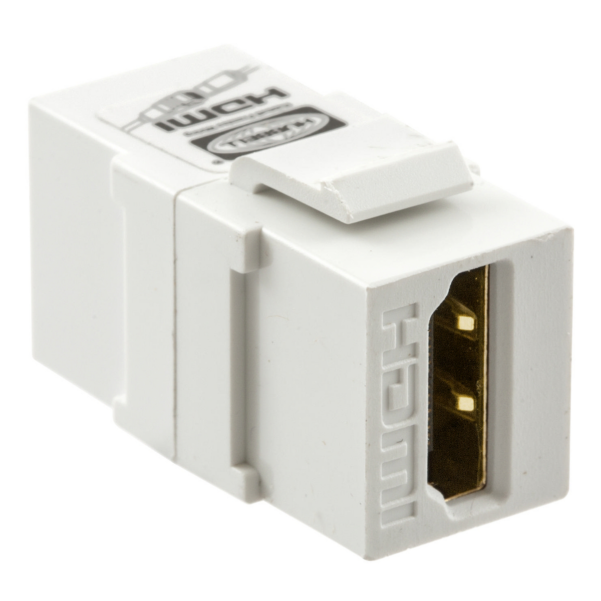 HDMI, Keystone, Snap-Fit, Feed-Thru, 1.4A, A to A, White