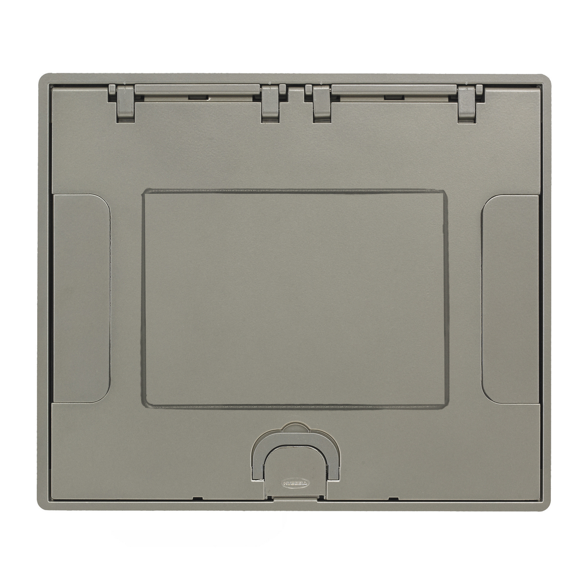 Concrete Floors, Recessed, CFB6G & CFB10G Rectangular Series, Flush Cover Assembly, Satin Nickel Powder Paint Finish with Floor Insert