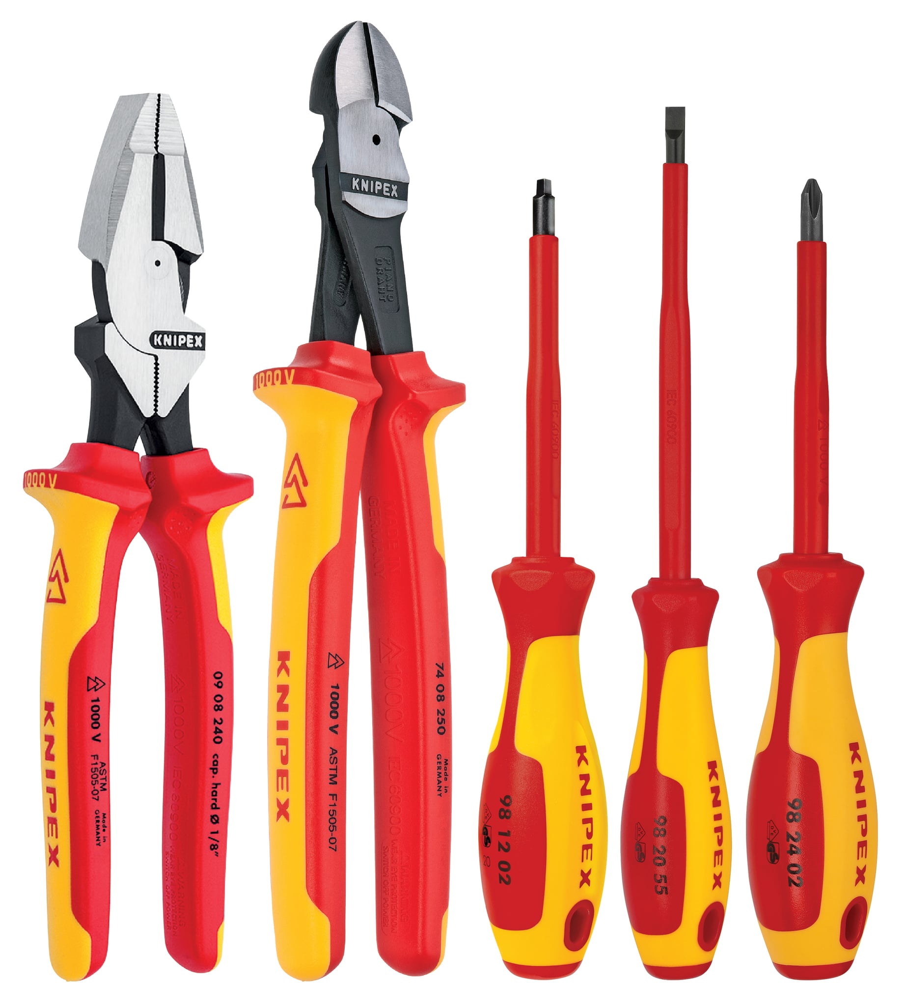 5 Pc Pliers and Screwdriver Tool Set-1000V Insulated, Multi-Component