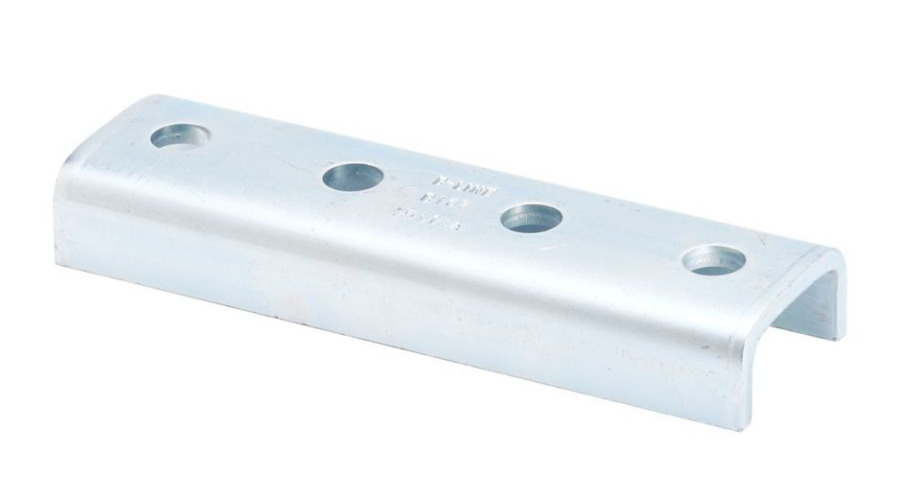 Eaton B-Line series clevis fitting, 0.81" H x 7.24" L x 2.12" W, Steel, Electro-plated, 7/32" Gauge, Fits channel type B52