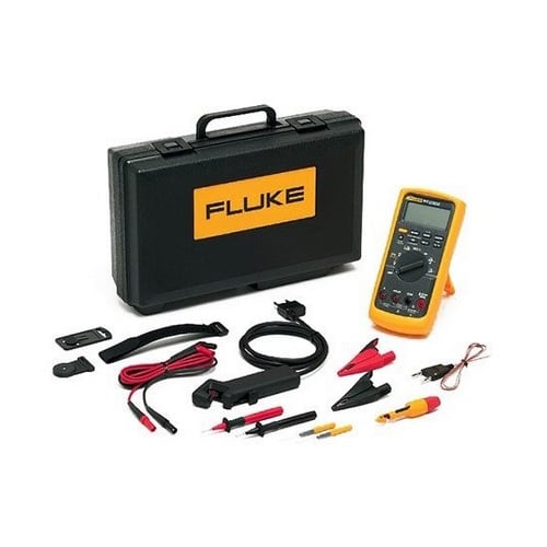 V/A Automotive Meter Combo Kit, Model: 88 Series, Voltage Rating: 1000 VDC/VAC, Amperage Rating: 10 AMP, Frequency Rating: 200 KHZ, Resistance: 50 MOHM, Capacitance: 9999 MFD, Accuracy: Plus/Minus (0.1 PCT Plus 1) DC Voltage, Plus/Minus (0.5 PC Plus 2) AC Voltage, Plus/Minus (0.4 PCT Plus 2) DC Current, Plus/Minus (1.2 PCT Plus 2) DC Current, Plus/Minus (0.4 PCT Plus 1) Resistance, Plus/Minus (1 PCT Plus 2) Capacitance, Plus/Minus (0.005 PCT Plus 1) Frequency, 2 PCT per KHZ Plus 0.1 PCT Duty Cycle, Plus/Minus (1.0 PCT Plus 10) Conductance, Display: Large, Temperature Rating: Operating: -20 To 55 DEG C, Storage: -40 To 60 DEG C, Diode Test: Yes, Dimensions: 2.06 IN Depth X 3.86 IN Width X 7.93 IN Length, Duty Cycle: 99.9 PCT, Temperature Measurement: -200 To 1090 DEG C, 1.0 PCT Excluding Probe, Conductance: 60 NS, UL Listed, C/US CSA Certified, CE Certified, N10140