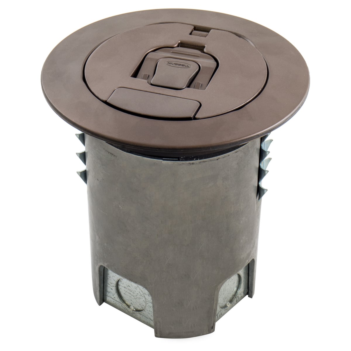 Raised Access or Wood Floorboxes, Recessed 4" Series, Cast Aluminum Box with Bronze Plated Cover