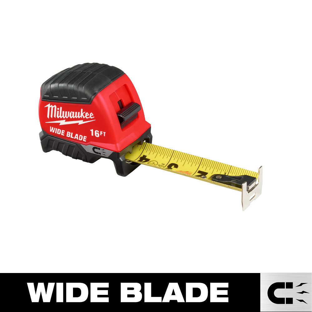 MILWAUKEE is committed to continuously innovating Layout Hand Tools. With a full line of Tape Measures, MILWAUKEE provides a solution for every user, ranging from reach, to durability, to compact size. STUD is the most durable Tape Measure in the industry with the longest lasting blade, combating blade tear. Wide Blade Tapes deliver the longest reach & straightest standout, allowing just one user to easily and accurately make long distance measurements. In addition to Tape Measures, Milwaukee provides a wide range of layout hand tools including levels, squares, measuring wheels, long tapes, marking solutions and much more