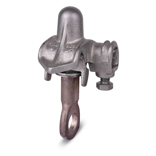 Aluminum Type PGH - Center Bolt Parallel Groove Hot Tap Clamps for wire range Main AWG 2/0 Stranded - #8 Solid,  Main ASCR 2/0 - #8.  Has Oxide Inhibitor.