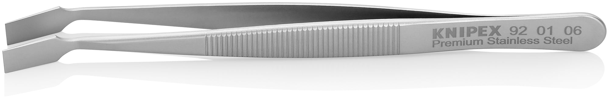 Premium Stainless Steel Gripping Tweezers-30°Angled-Blunt Tips, 4 in., 0.17 mm TT, 6.00 mm TW