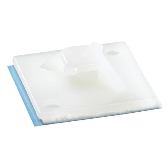 Four-Way and Two-Way Mounting Base With Open Leg Design, Flame Retardant Natural Nylon 6.6 for Temperatures up to 85 Degrees Celsius (185 F), Length of 28.6mm (1.13 Inches), Width of 28.6mm (1.13 Inches), Height of 8.7mm (0.34 Inches),Screw Mounting Method or Two-Component Glue, #8 Screw, Mounting Hole Size of 4.4mm (0.17 Inches), Bulk Pack