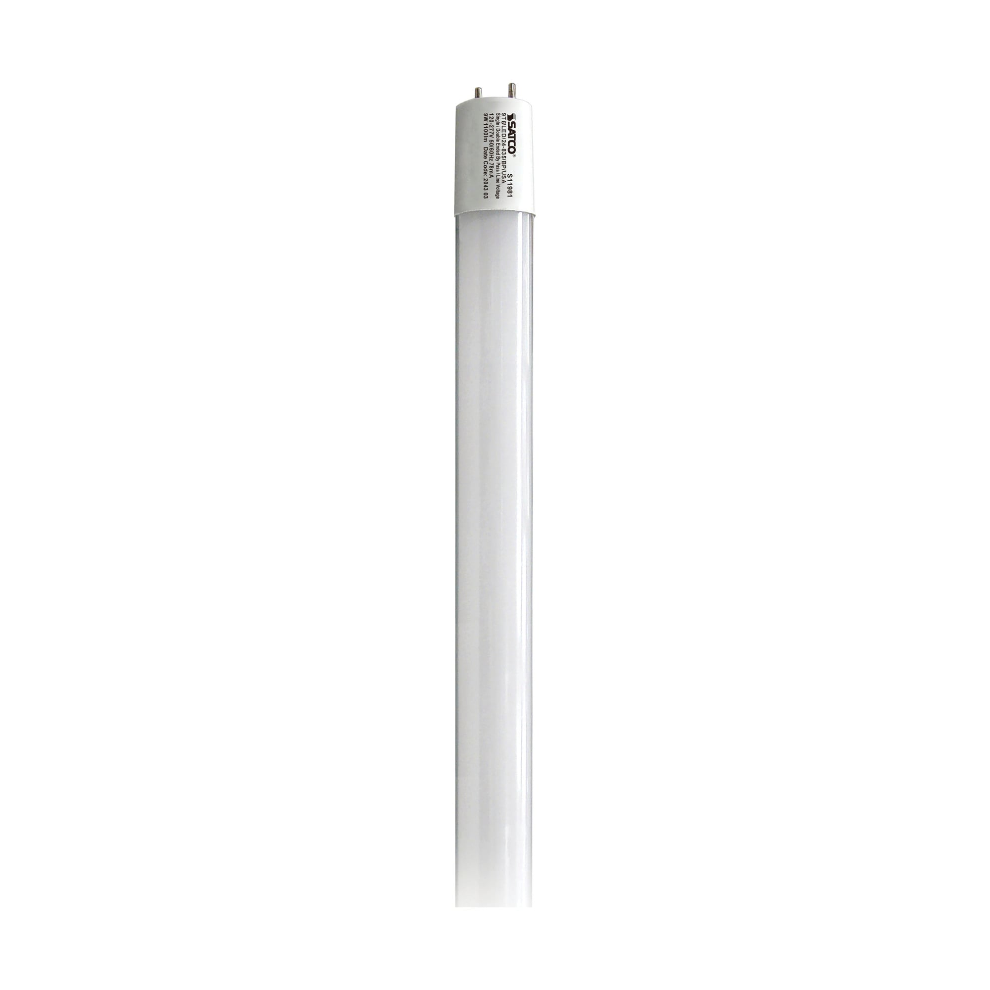 9W - 24 Inch - T8 LED - 3500K - Medium Bi Pin Base - 82 CRI - 50000 Average Rated Hours - Type B Ballast Bypass - 1100L - USA
