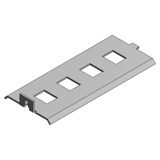 AFD-4-4RJ Steel City Data Panel Cover, For Use With AFM-4 Series Access Floor Module, Steel