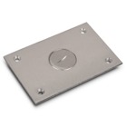 Cover Plate for Multi-Gang Floor Boxes for Power and Communications, Length 4-1/2 Inches, Width 3 Inches, 1-1/4 Inch NPS Plug, Aluminum