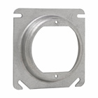 Eaton Crouse-Hinds series Square Cover, 4", Steel, Raised 1", open with ears 2-3/4", 7.0 cubic inch capacity