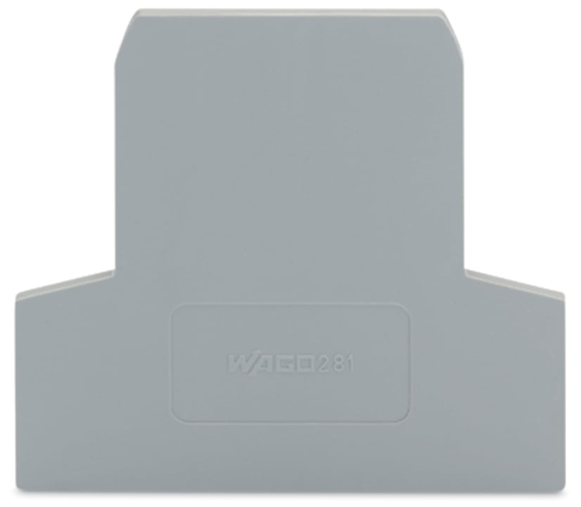 End and intermediate plate; 2.5 mm thick; gray