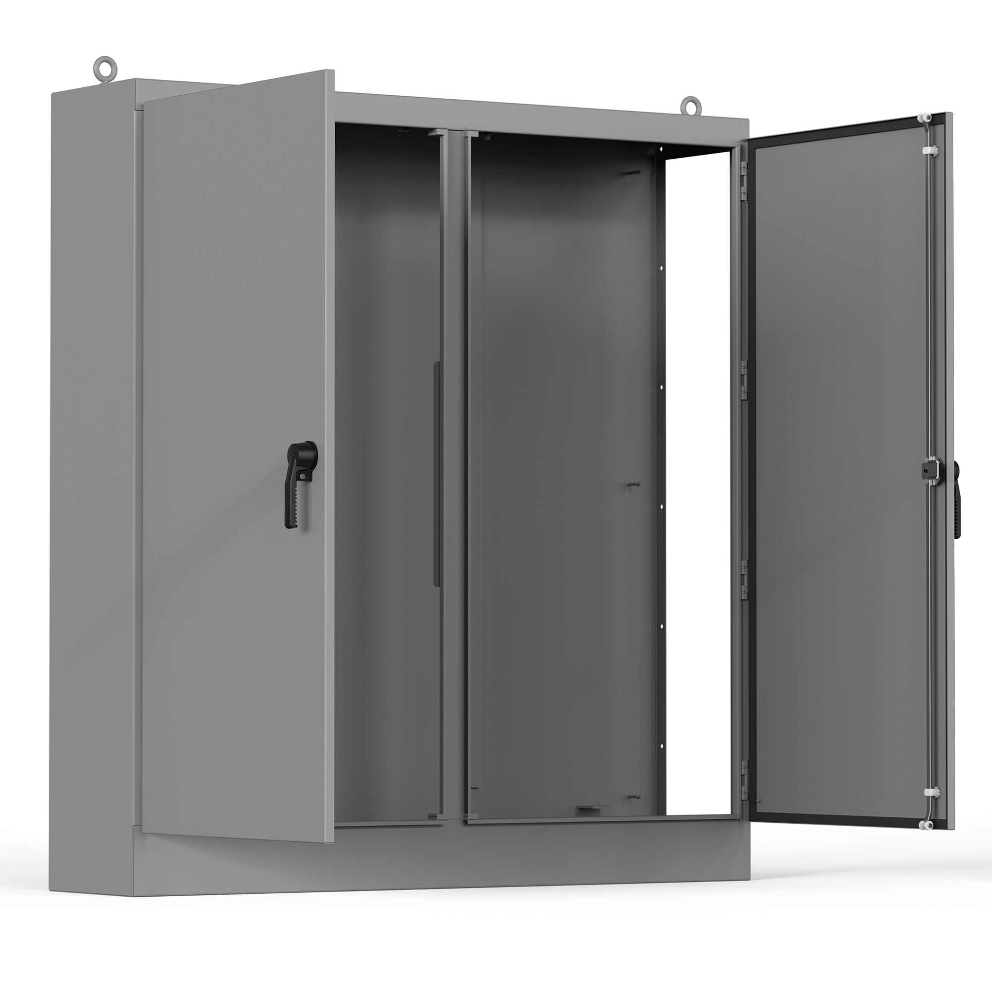 Universal Free-Stand Right Side Open, 84.13x77.99x24.13, Gray, Steel