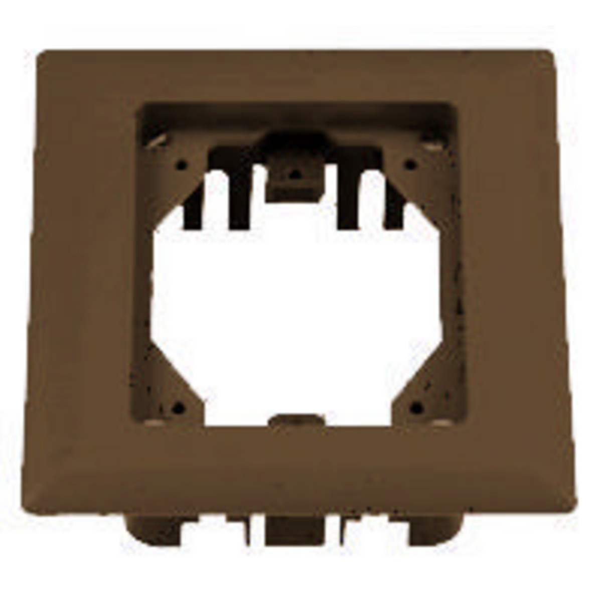 Concrete Floorboxes, Flush, Rectangular PVC Box Series, 1-Gang Non-Metallic Carpet Flange, Brown