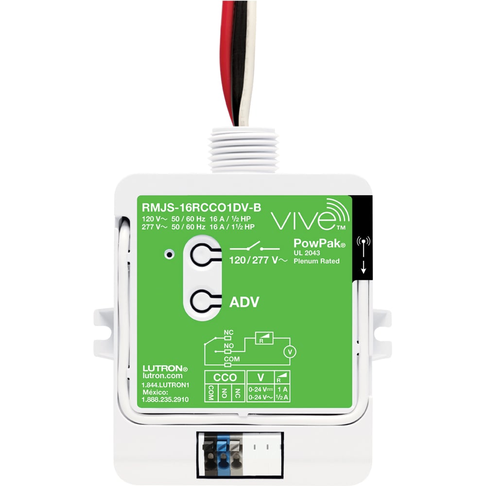 Energi TriPak PowPak Load Controller, Relay module with Softswitch, 16A general purpose switch with (1) contact closure output, 120/277V Vive enabled