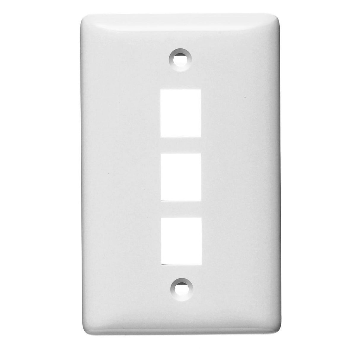 NetSelect Products, Wall, Without Label, 1-Gang, 3-Port, White