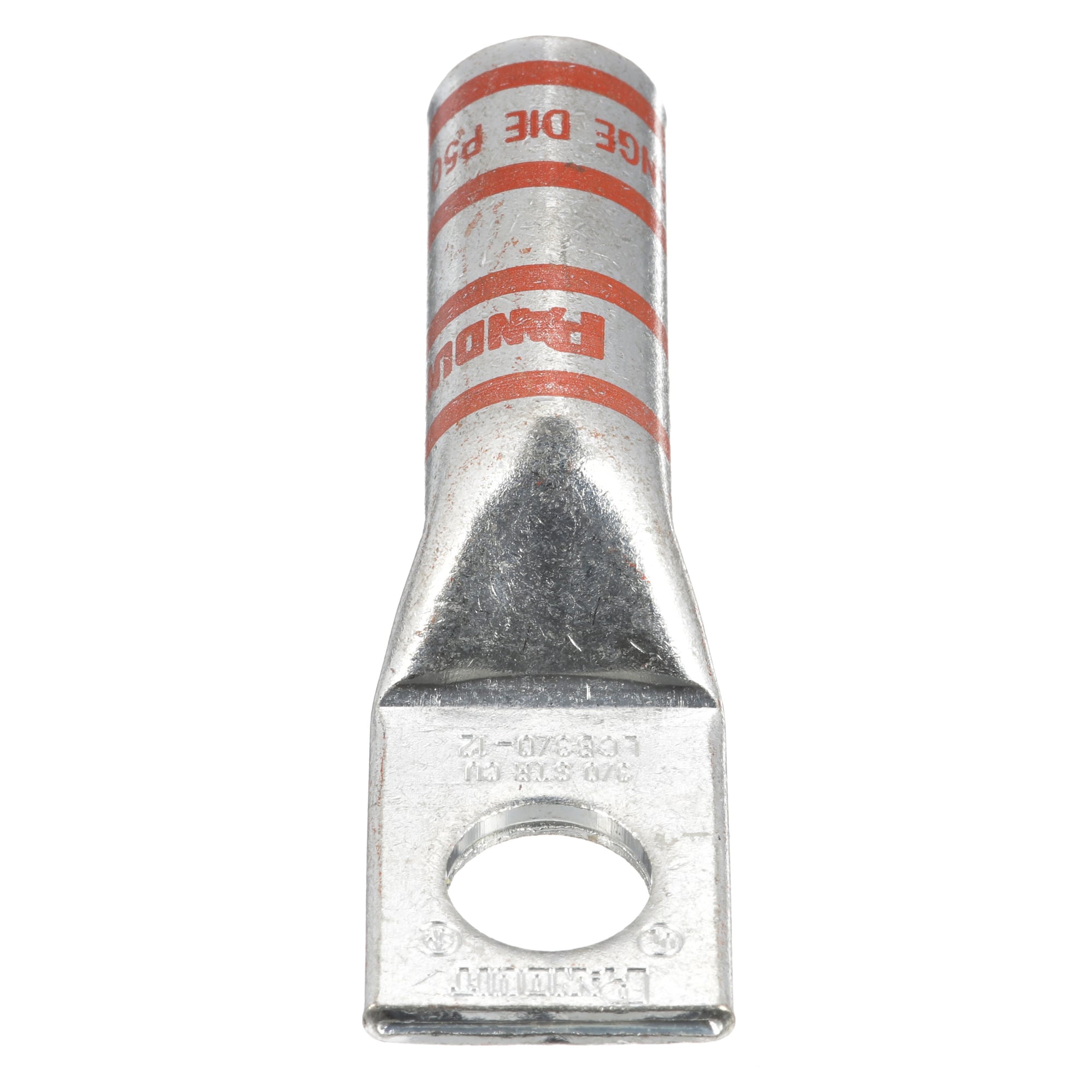 Pan-Lug LCB3/0-12-X Comp. Lug, 3/0, Long, Tin Plt Copper, Strt, One 0.5" Stud