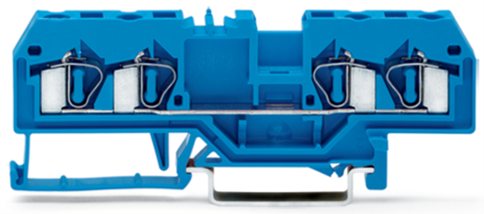 4-conductor through terminal block; 4 mm; suitable for Ex i applications; center marking; for DIN-rail 35 x 15 and 35 x 7.5; CAGE CLAMP; 4,00 mm; blue