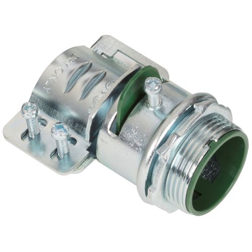 Connector, Adjustable Endstop, MC Feeder Cable, Two Screw, Steel, 1-1/4 Inch