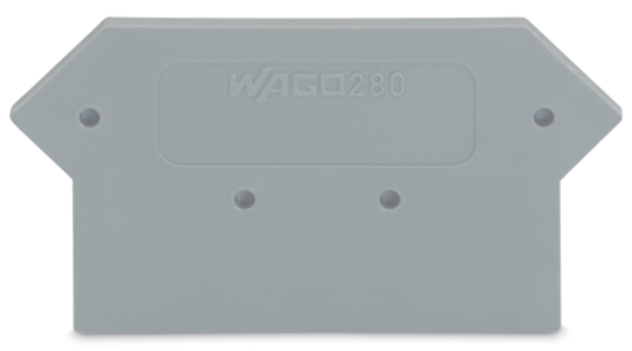 End and intermediate plate; 2.5 mm thick; gray