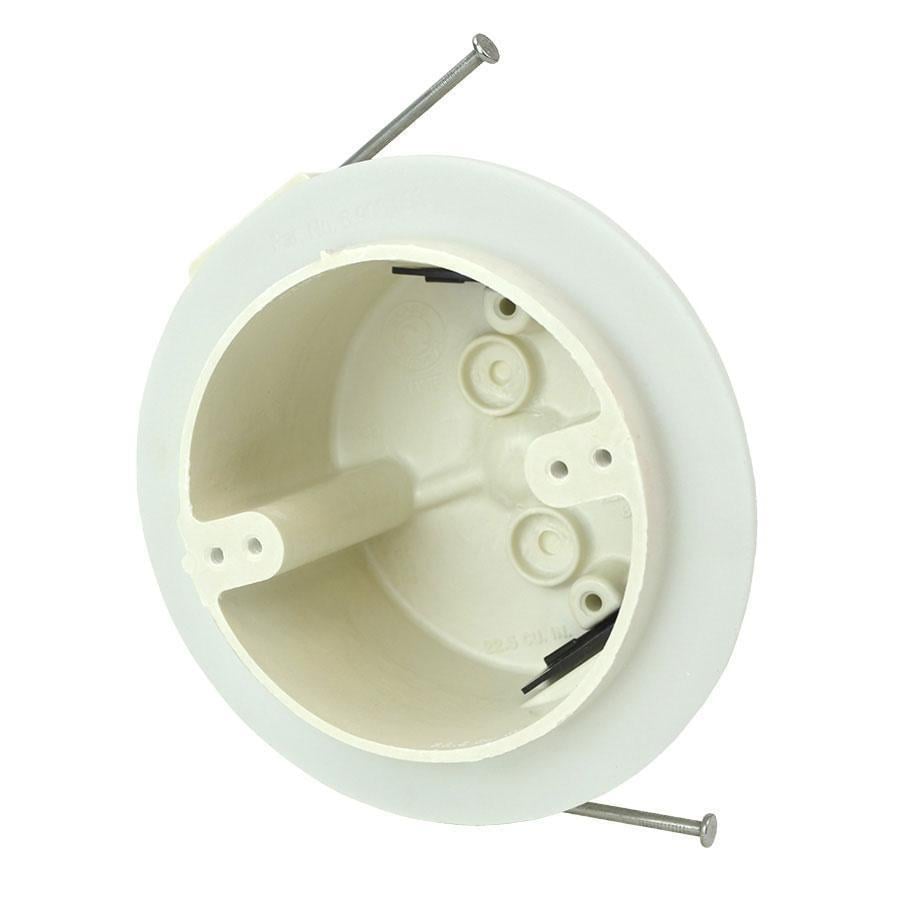 Speed Klamps; Round Vapor Seal Fixture Support Box; 2-7/16 Inch Depth, Thermoset-Fiberglass, 22.5 Cubic-Inch, Beige/Tan