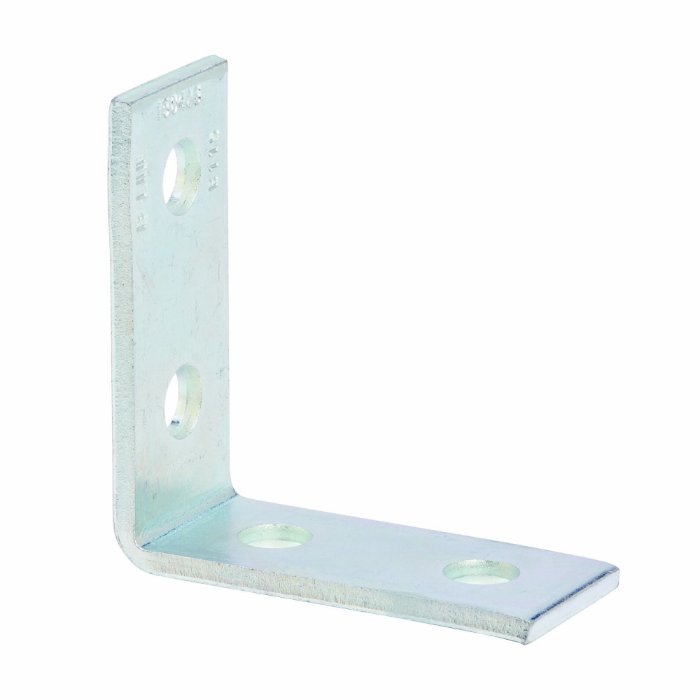Eaton B-Line series corner angle, 3.93" H x 3.75" L x 1.62" W, Steel, Electro-plated, 1/4" Gauge