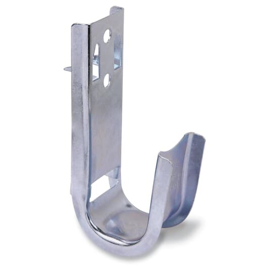 Hook, Wide-Base Cable Support, Diameter 1-5/16 Inch, Steel, with Clips