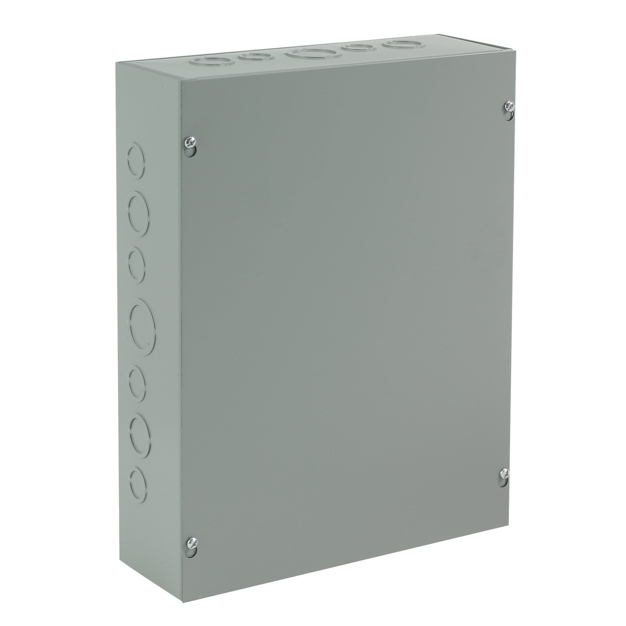 Screw-Cover Enclosure Type 1 with Knockouts, 6x6x6, Gray, Steel