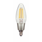 LED Filament, Designation: 4.5W C11 Filament LED Torpedo - Candelabra Base - Clear - 2700K - 120V