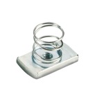 Nut, Short Spring, Size 1/4 Inch, Electro-Galvanized Steel, For use with B Series Channels and Inserts