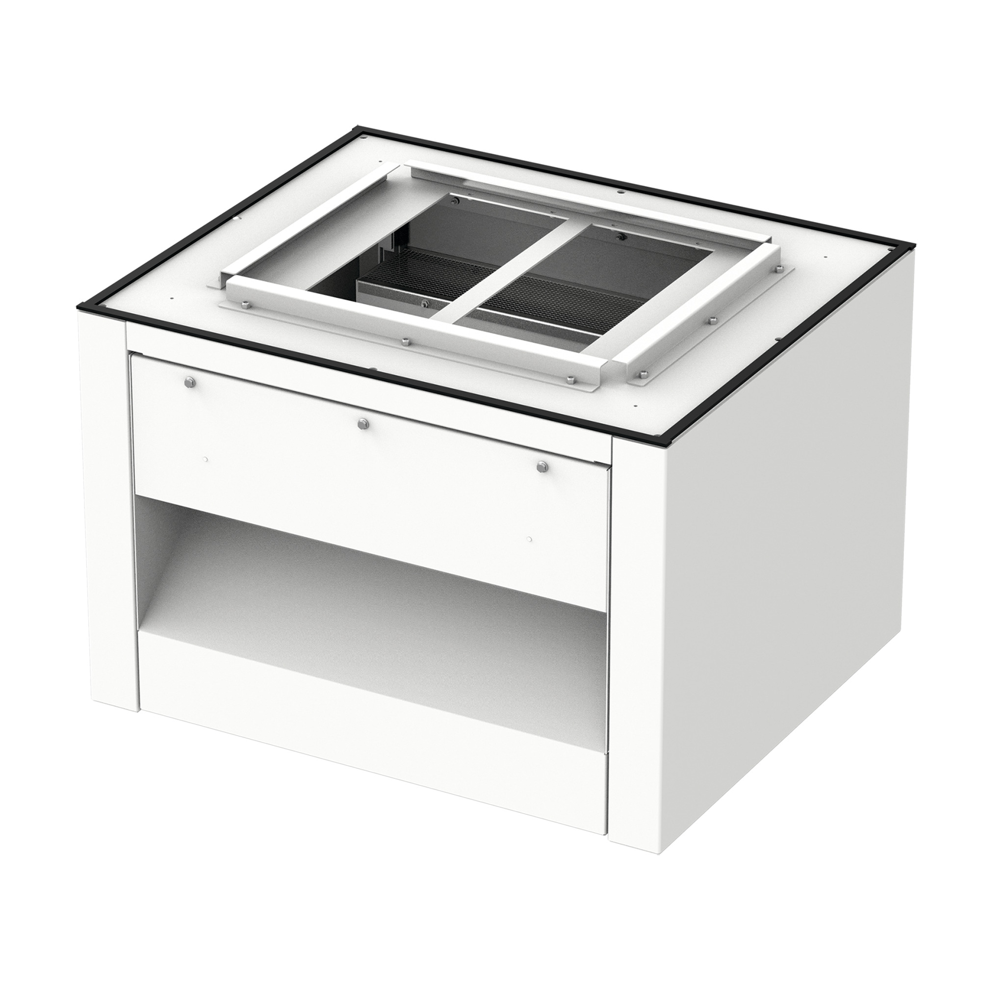 Bases, 24.00x36.00x30.00, White, Vented Aluminum