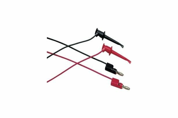 Mini-Hook Test Leads 4 mm banana plugs and mini hooks that extend measurement capabilities and are multi-stacking.