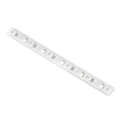 Tie Mounting Plate, Natural Nylon, #6 Screw, 0.301 Maximum Width, Length of 44.45mm (1.75 Inches), Width of 15.88mm (0.625 Inches), for Use with Ties with Max Width of 0.301 Inches (7.65mm)