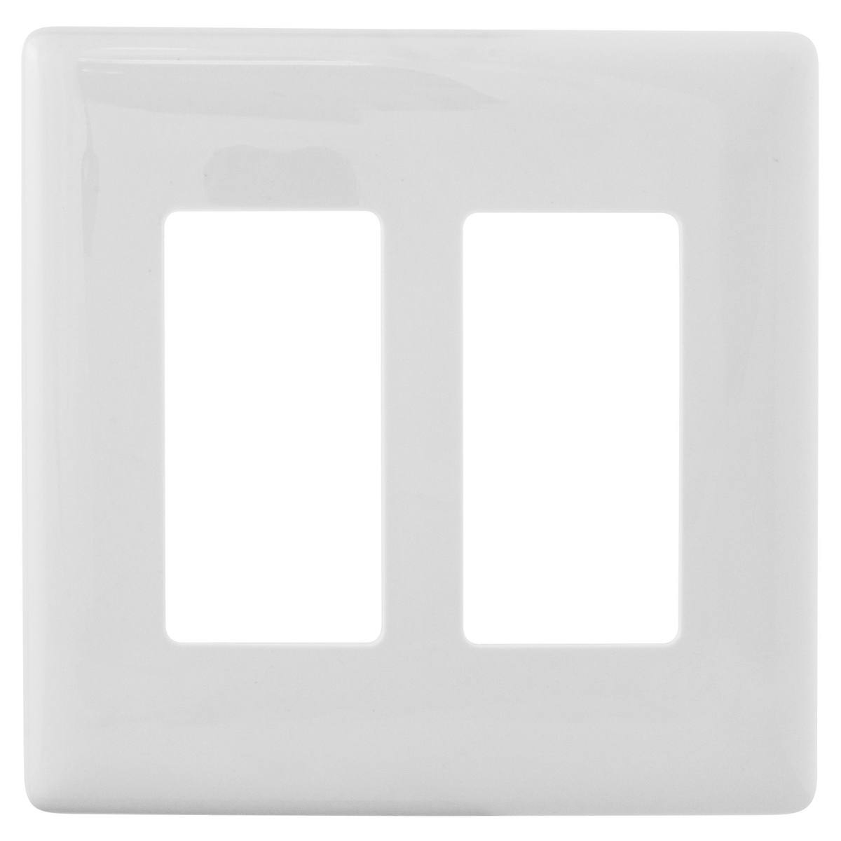 WALLPLATE 2G DEC SNAP-ON, WHITE
