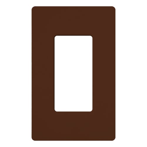 Claro Wallplate, Satin Finish, Single-gang in sienna