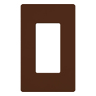 Claro Wallplate, Satin Finish, Single-gang in sienna