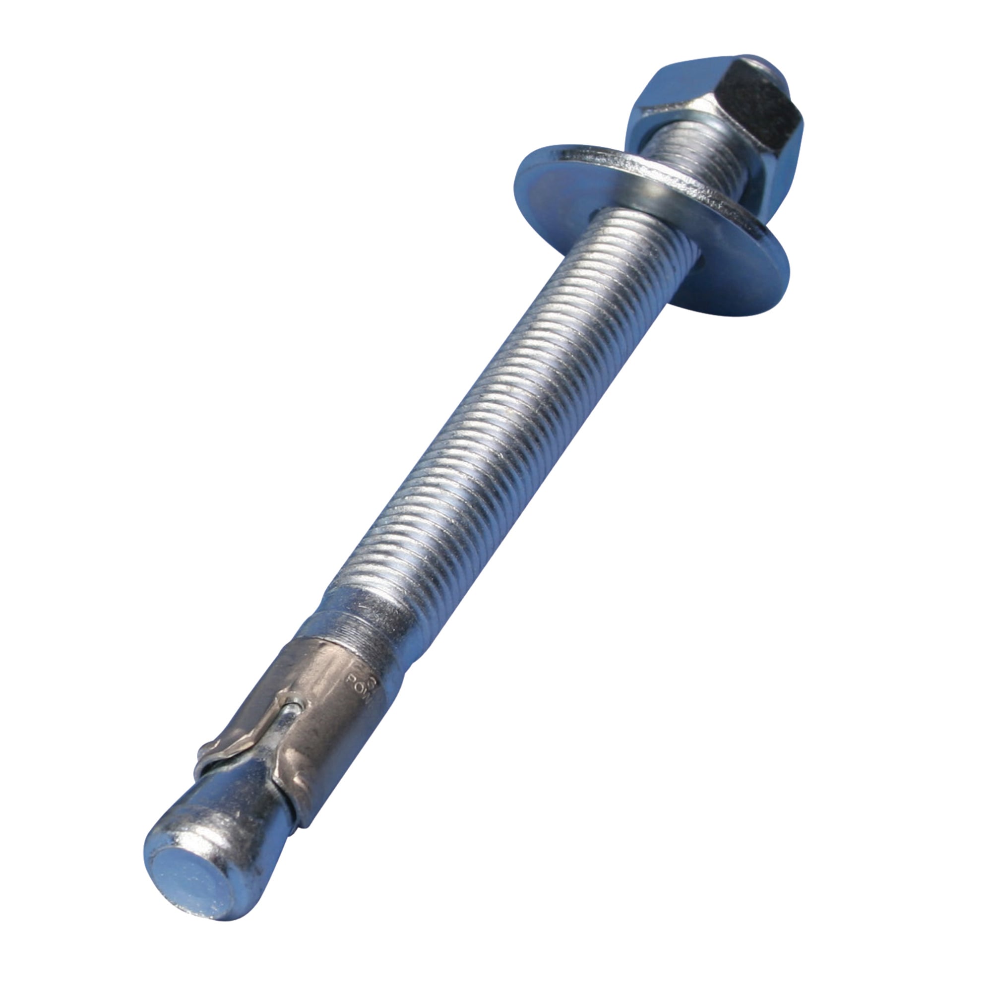 Concrete Expansion Bolt Anchor Kit, Quantity 4, Plated, Steel