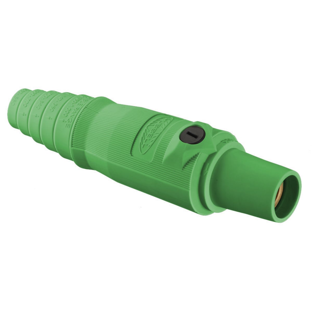 Heavy Duty Products, Single Pole Devices, Industrial Grade, Female, Plug, 300A 600V AC/DC, Single Conductor, Double Set Screws, Green