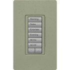 RadioRA 2 Wall-mounted Keypad, 6-button with raise/lower in greenbriar