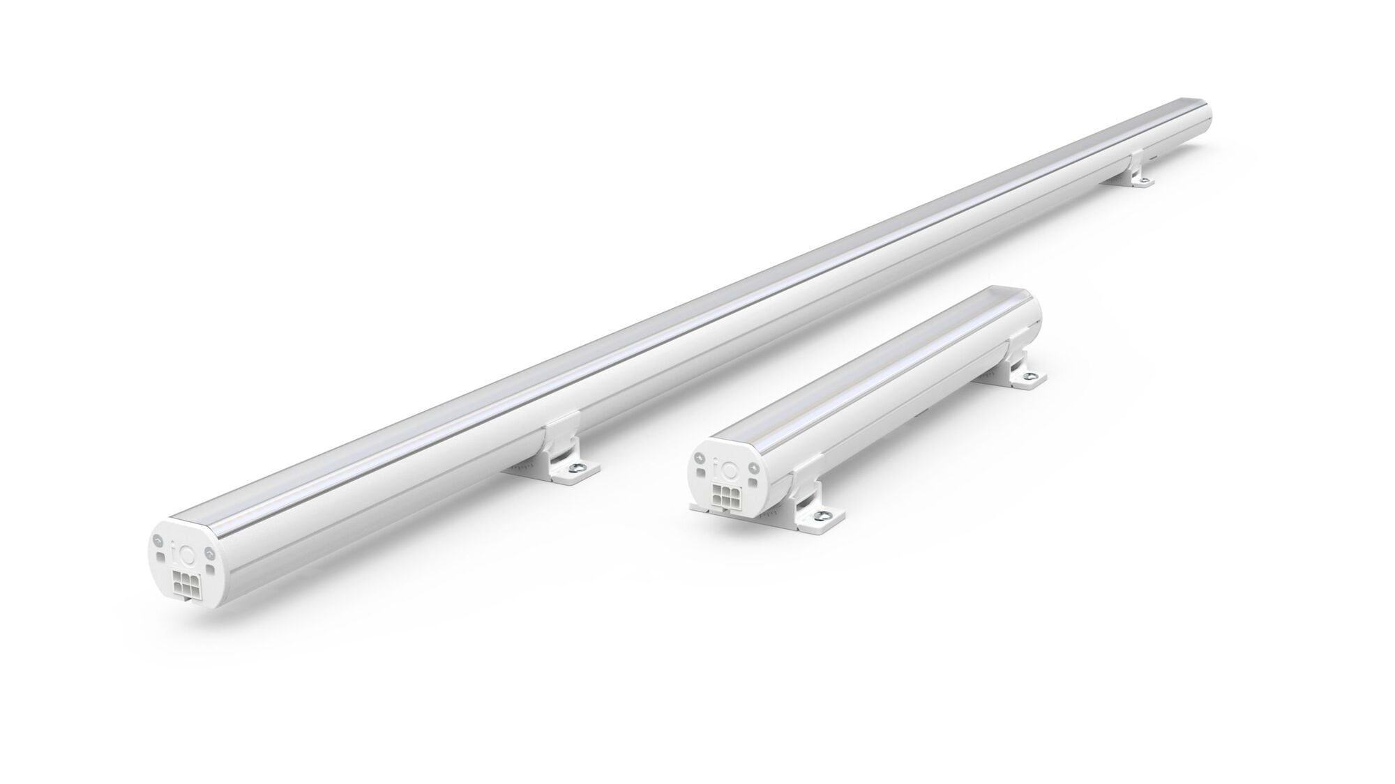 CovSelect Linear LED, Selectable Output, 80 CRI, Selectable CCT, Indoor, 120-277V, Standard White housing, Surface Mount - Adjustable, 0-10V dimming (100%-10%) control, 4 ft Individual fixture length.