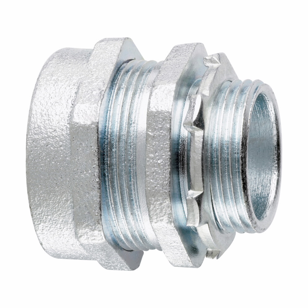 Eaton Crouse-Hinds series CPR compression connector, Rigid/IMC, Straight, Non-insulated, Malleable iron, 1"