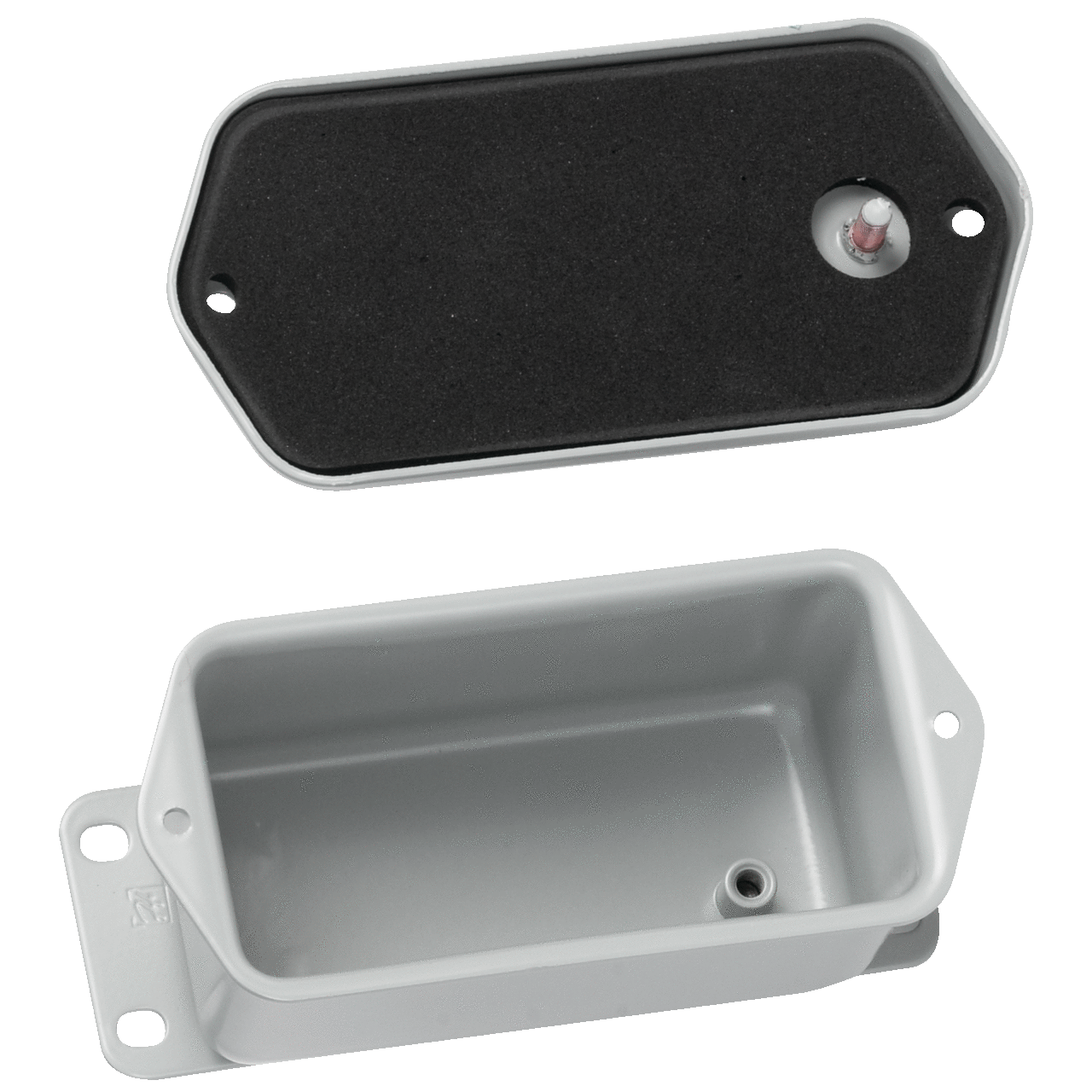 Screw Cover Contoured Type 4, 4.00x4.00x2.62, Gray, Steel
