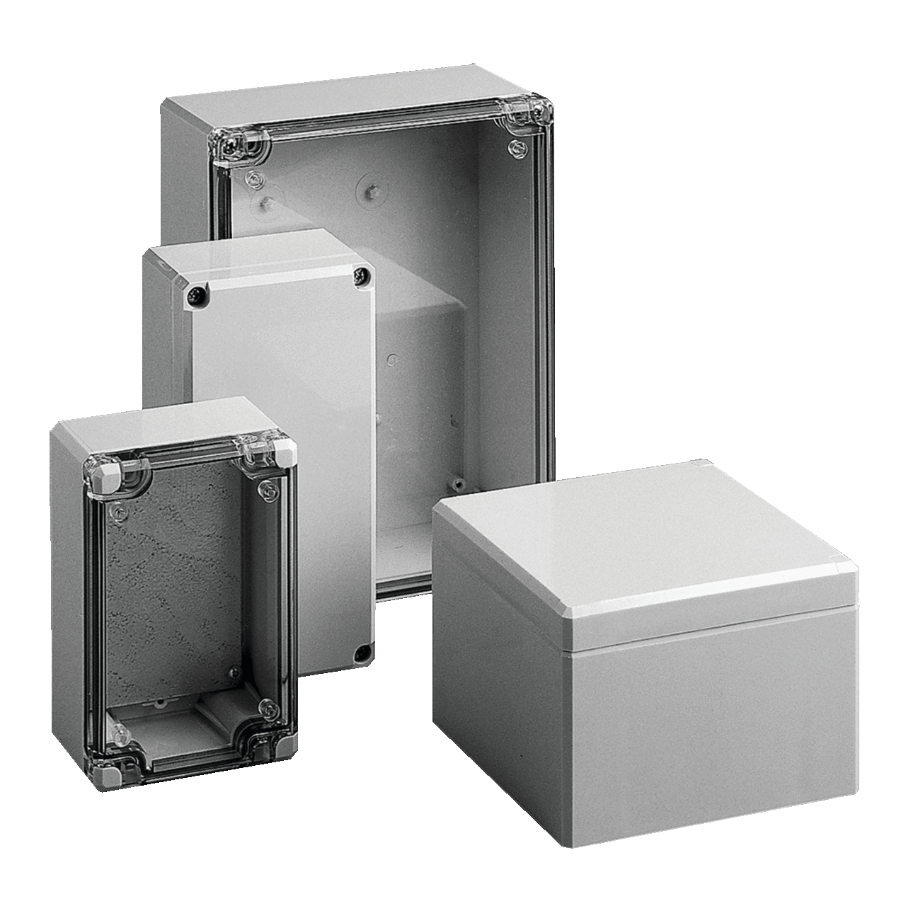 QLine D Enclosure Type 4X, 160x80x56mm, Light Gray, Polycarbonate