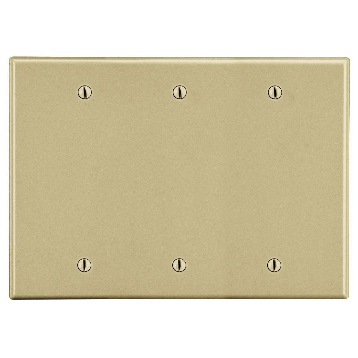 Wallplate, 3-Gang, 3 Box Mount Blank, Ivory