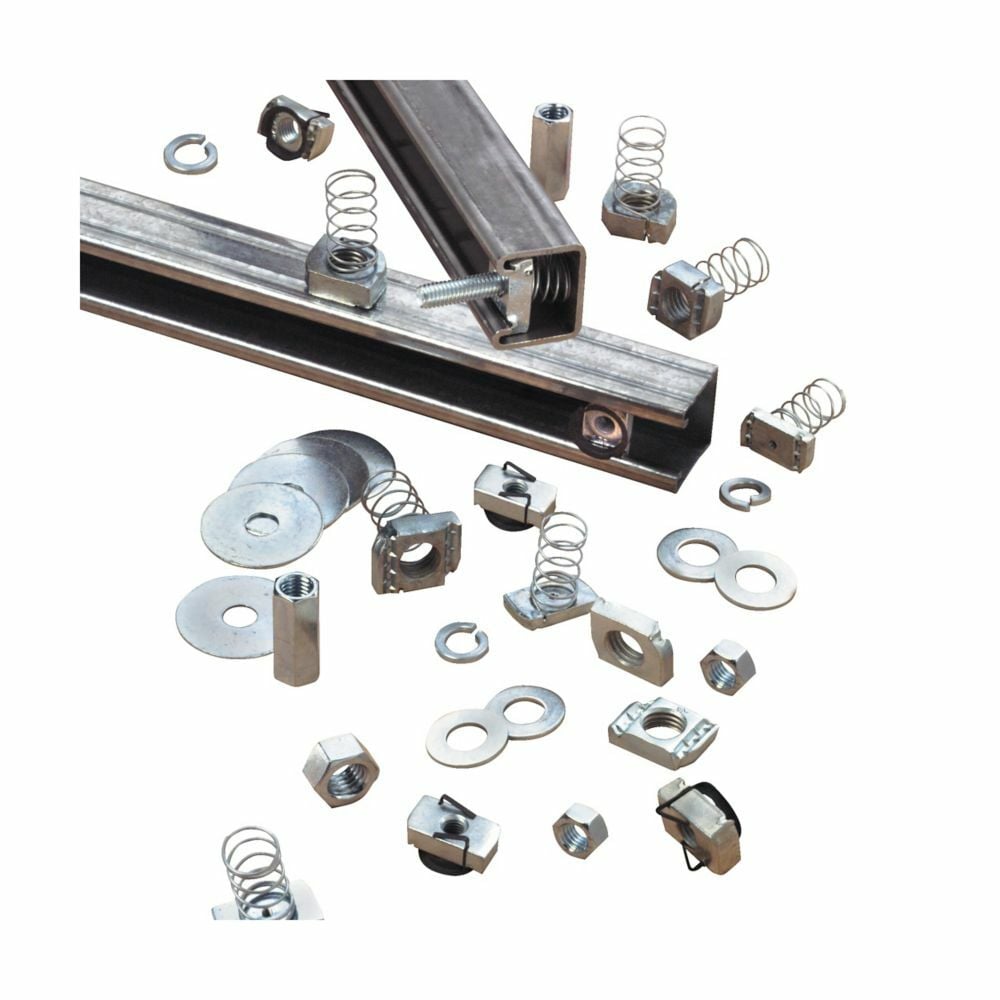 Eaton B-Line series hex head cap screw, 1.25" H x 0.375" D, Steel, Electro-plated, Hex head cap screws