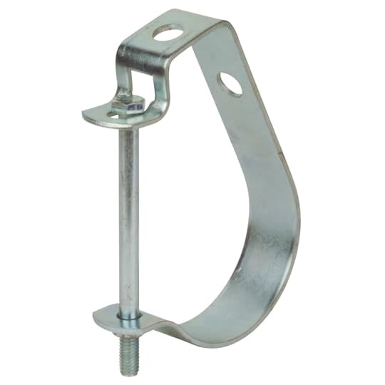 Hanger, Lay-In Pipe (J-Hanger), Pipe Size 1-1/2 Inch, A Rod Size 3/8 Inch, Steel