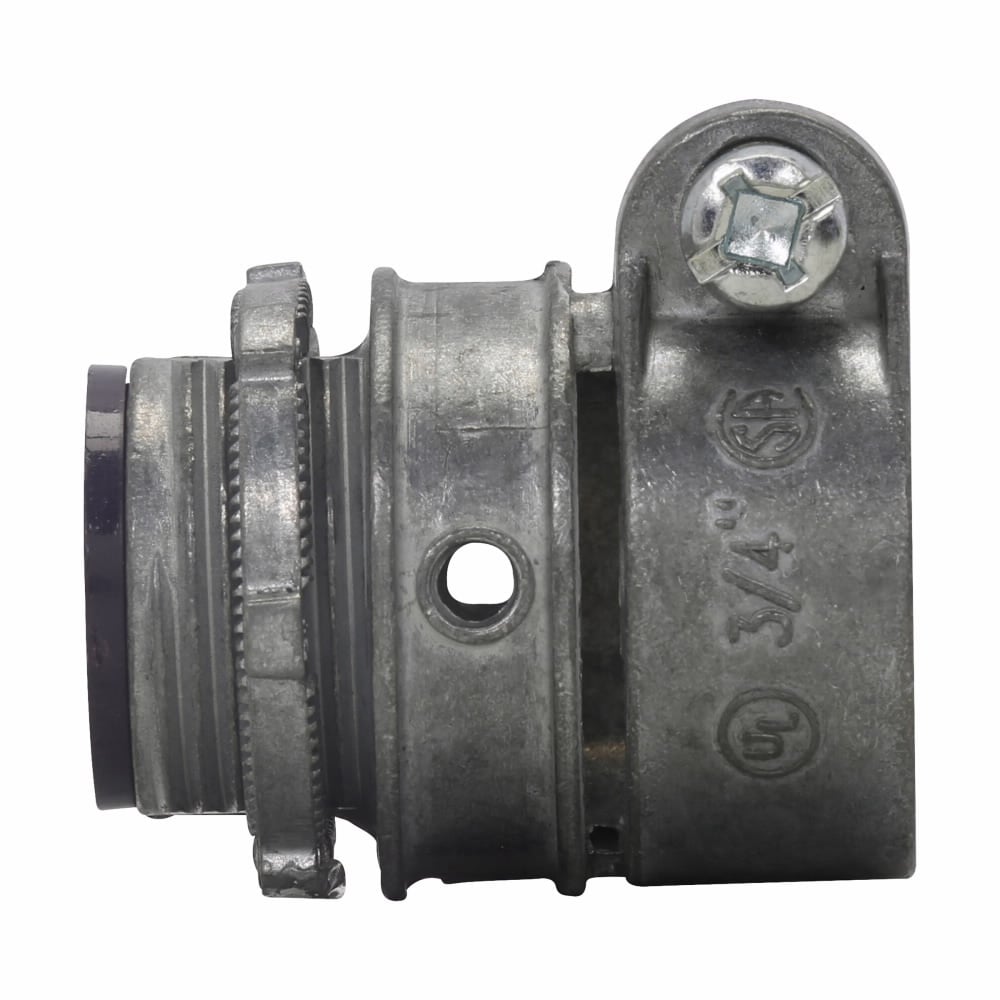 1715DC Insulated Straight Threaded Squeeze Conduit Connector, 2-1/2 in Trade, For Use With Flexible Metallic Conduit Fitting, Die Cast Zinc, Natural