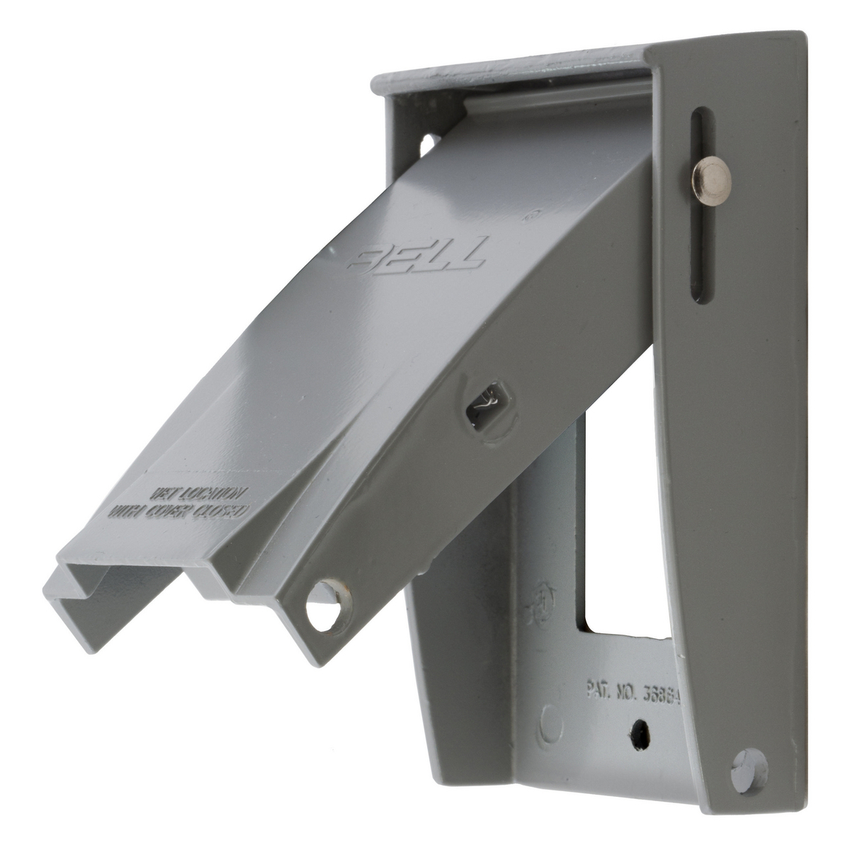Wallplates and Boxes, Weatherproof Covers, 1-Gang, GFCI Opening, Cast Zinc, Vertical