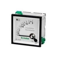 Panel-mounted analog am meter displays the Ground-Fault Current as a percentage of the set-point.